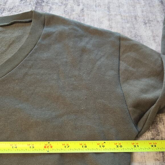 BP Sweater Womens XS Olive Green Cropped V Neck Long Sleeve Pullover Casual XS - Picture 7 of 11